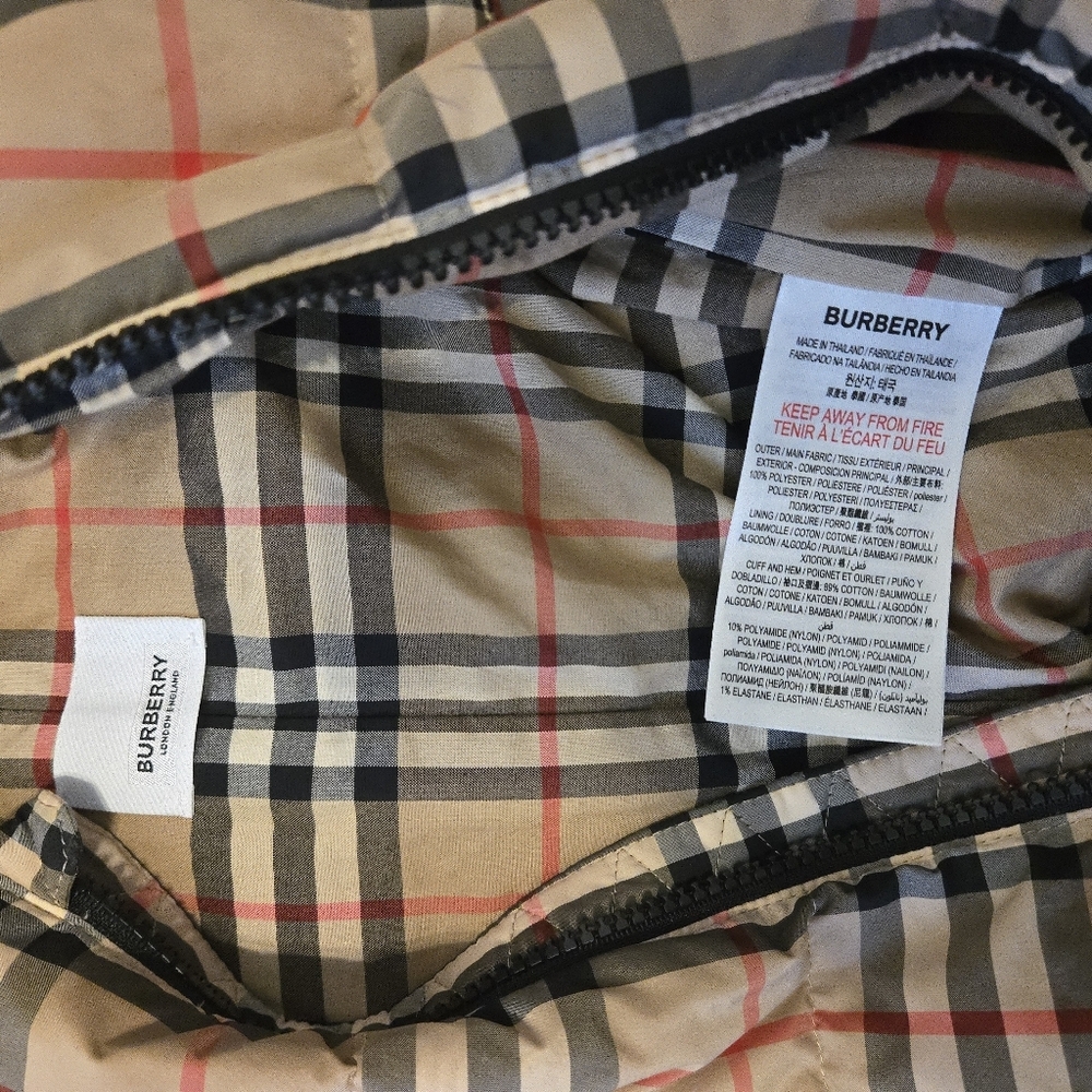 BURBERRY Baby's Harper Down Footed Coverall Babies 3 Months 3M Toddler Puffer - Picture 4 of 10